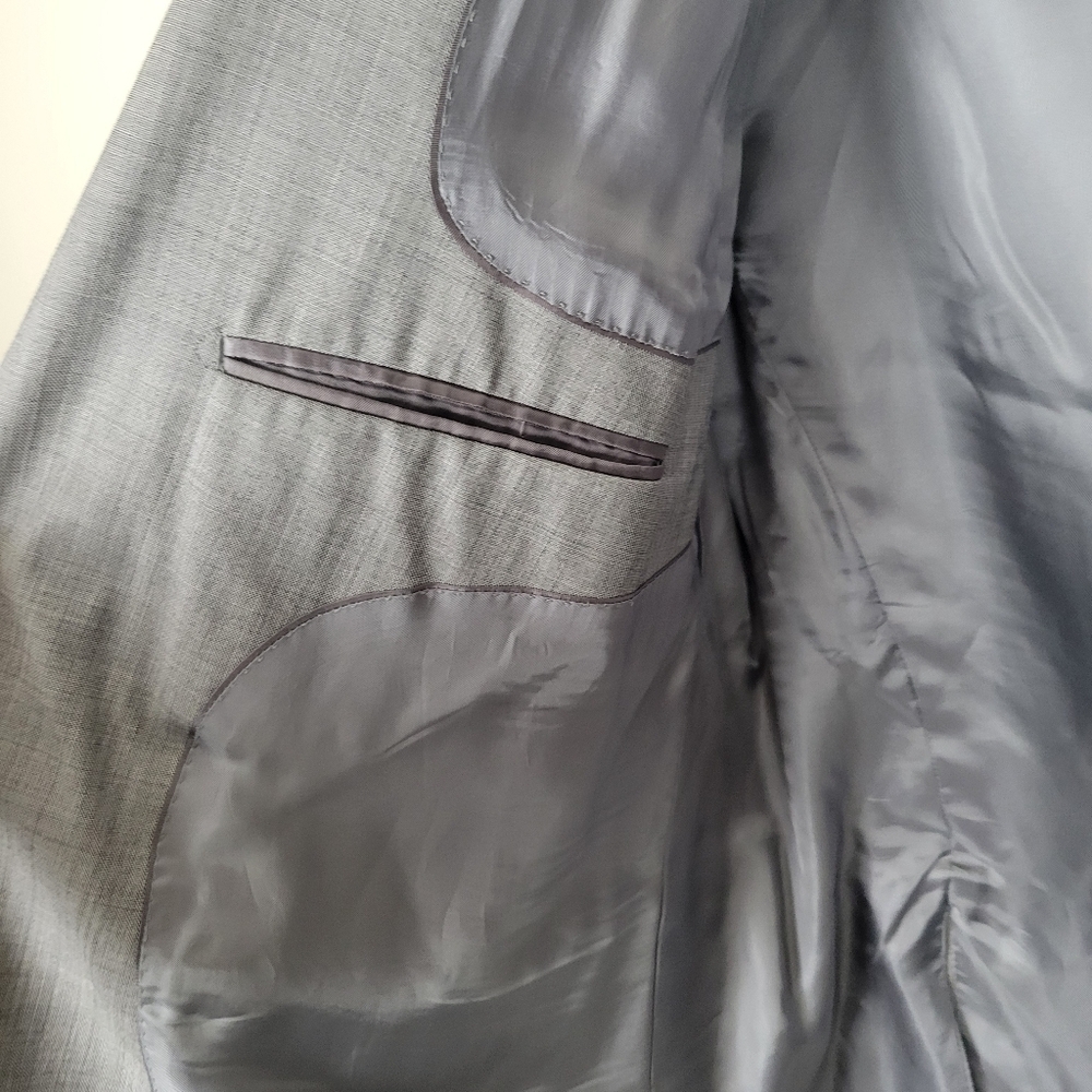 Brooks Brothers 346 Blazer Mens 48L Gray Regent Fit Stretch Sport Coat - Picture 9 of 11